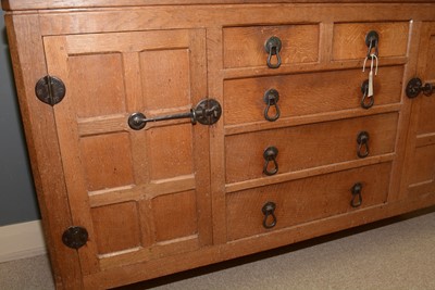 Lot 603 - Robert 'Mouseman' Thompson of Kilburn: an oak mid Century sideboard