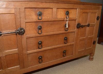 Lot 603 - Robert 'Mouseman' Thompson of Kilburn: an oak mid Century sideboard