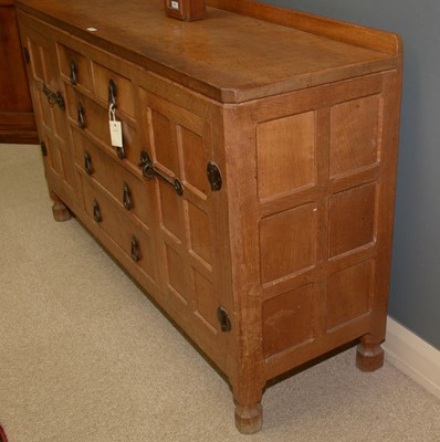 Lot 603 - Robert 'Mouseman' Thompson of Kilburn: an oak mid Century sideboard