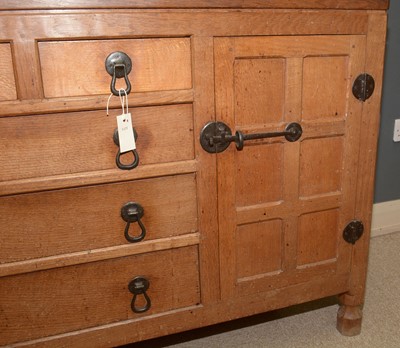 Lot 603 - Robert 'Mouseman' Thompson of Kilburn: an oak mid Century sideboard