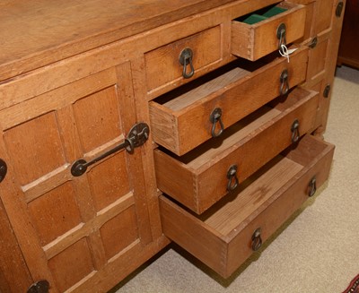 Lot 603 - Robert 'Mouseman' Thompson of Kilburn: an oak mid Century sideboard