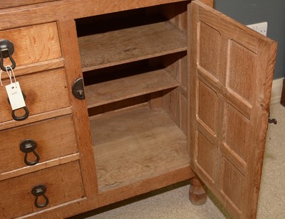 Lot 603 - Robert 'Mouseman' Thompson of Kilburn: an oak mid Century sideboard