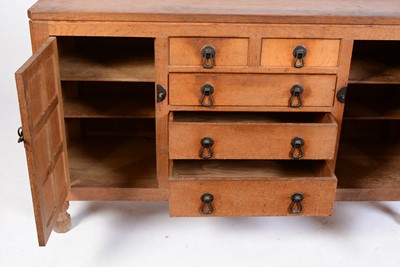 Lot 603 - Robert 'Mouseman' Thompson of Kilburn: an oak mid Century sideboard