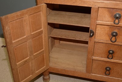 Lot 603 - Robert 'Mouseman' Thompson of Kilburn: an oak mid Century sideboard