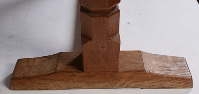 Lot 653 - Mid 20th Century Robert 'Mouseman' Thompson oak dining table