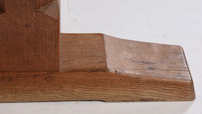 Lot 653 - Mid 20th Century Robert 'Mouseman' Thompson oak dining table