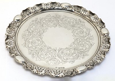 Lot 161 - A Victorian silver waiter