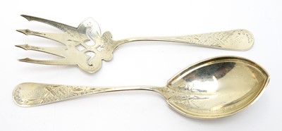 Lot 207 - An American sterling silver serving set