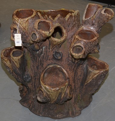 Lot 492 - A large 19th Century earthenware strawberry planter.