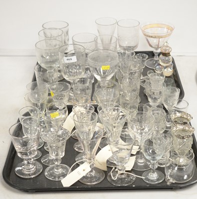 Lot 469 - Assorted Georgian and later glasses.