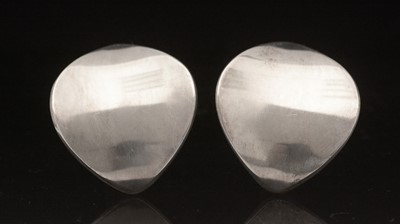 Lot 747 - Nanna Ditzel for Georg Jensen: sterling silver earrings