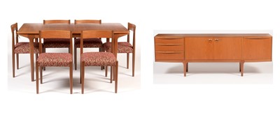 Lot 792 - McIntosh of Kirkcaldy: a Dunfermline sideboard, dining table and six dining chairs.