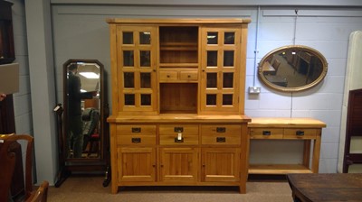 Lot 24 - 20th Century oak dresser and side table.