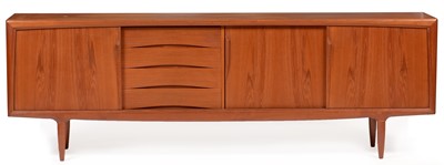 Lot 815 - Gunni Omann for Axel Christensen Odder: a Danish teak long sideboard