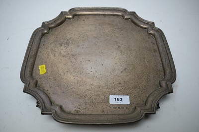 Lot 183 - A silver waiter
