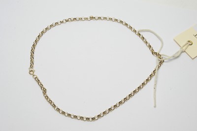 Lot 213 - A circular link 9ct yellow gold chain necklace