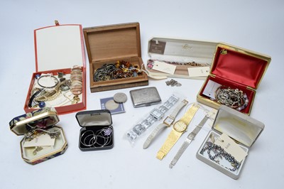 Lot 215 - A large quantity of costume jewellery and watches.