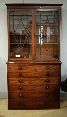 Lot 116 - A Regency mahogany secretaire bookcase