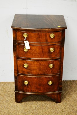 Lot 65 - 20th C mahogany bowfront chest