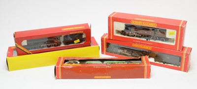 Lot 859 - Five boxed Hornby Railways 00-gauge model locomotives and tenders.