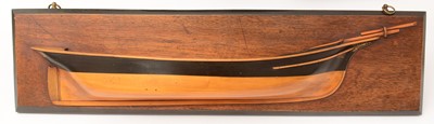 Lot 1205 - A 20th century half block ship model of a schooner