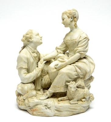 Lot 485 - Derby Biscuit Alpine Shepherdess group