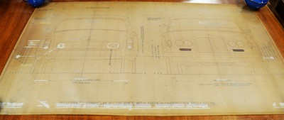 Lot 264 - Rolls Royce French adaptation vehicle spec drawings.