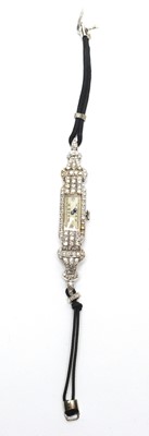 Lot 126 - Art Deco diamond cocktail watch by Vertex