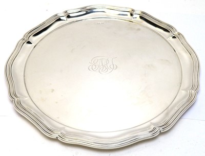 Lot 173 - A Victorian silver salver