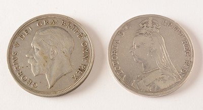 Lot 110 - George V 1934 wreath crown and QV crown