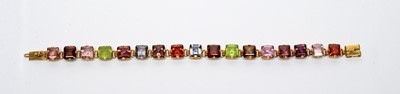 Lot 153 - A synthetic gem-stone bracelet