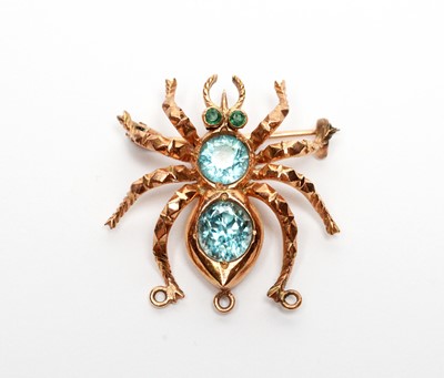 Lot 96 - Zircon spider brooch
