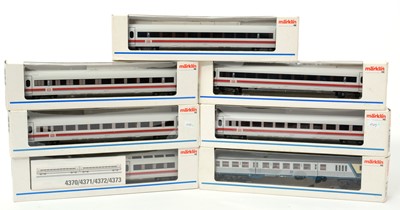 Lot 20 - Seven Märklin carriages in DB livery,...
