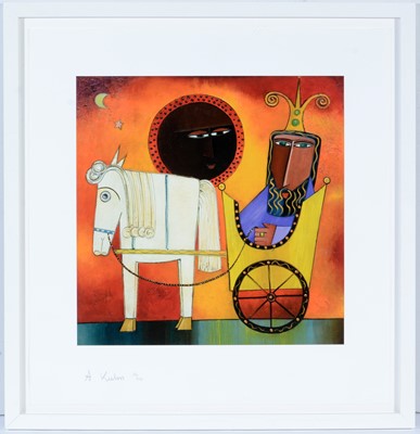 Lot 119 - Andrzej Kuhn (1929-2014) - mixed media print.