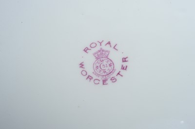 Lot 514 - Three Royal Worcester Fruit painted  Dessert Plates