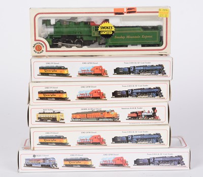 Lot 107 - Six Bachmann HO-gauge model steam locomotives