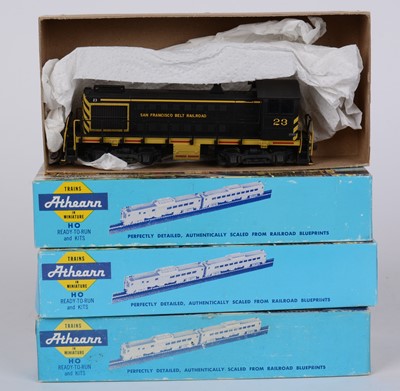 Lot 124 - Four Athearn HO-gauge model diesel electric locomotives