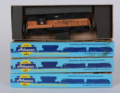 Lot 128 - Four Athearn HO-gauge diesel electric locomotives
