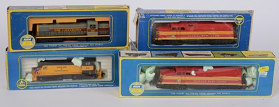 Lot 164 - Six AHM HO-gauge diesel electric locomotives
