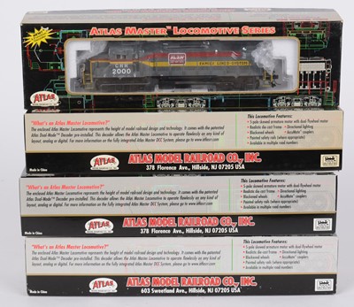 Lot 174 - Four Atlas Master Locomotive series HO-gauge diesel electric locomotives
