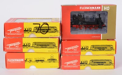 Lot 190 - Six Fleischmann HO-gauge tank locomotives