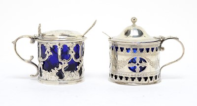 Lot 147 - Two silver mustard pots