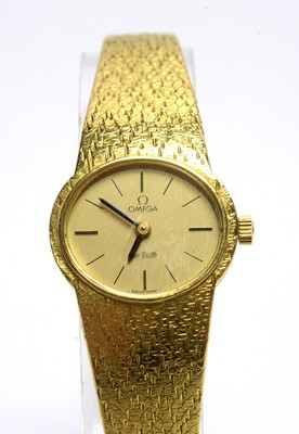 Lot 120 - A Ladies 18ct yellow gold Omega De Ville cocktail watch