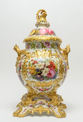 Lot 501 - large bone china pot pourri vase and covers
