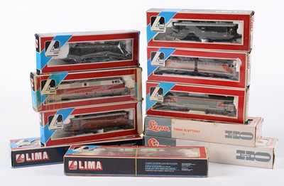 Lot 34 - Ten LIMA HO-gauge locomotives.
