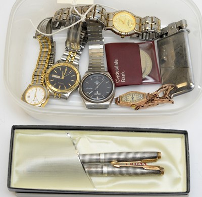 Lot 176 - Watches including a lady's 9ct cased gold wristwatch.