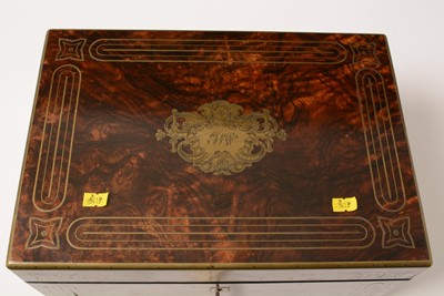 Lot 181 - A fine early Victorian travel box