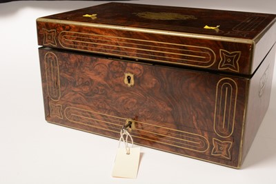 Lot 181 - A fine early Victorian travel box