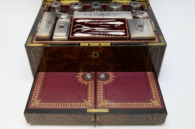Lot 181 - A fine early Victorian travel box