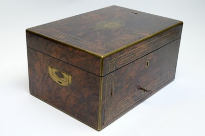 Lot 181 - A fine early Victorian travel box